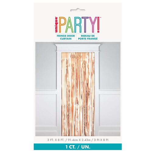 Fringe Door Curtain - Rose Gold