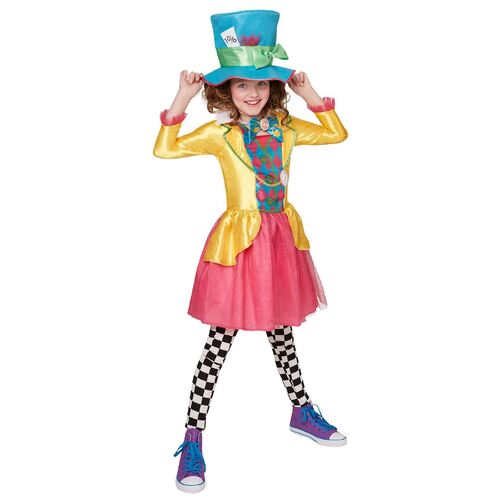 Mad Hatter Girls Deluxe Costume (Large Polybag)