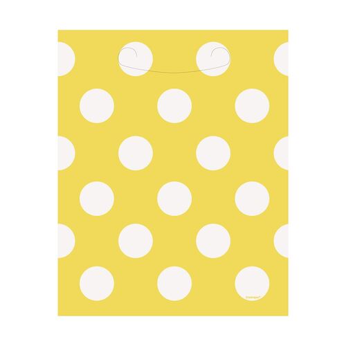 Dots 8 Loot Bags  - Yellow