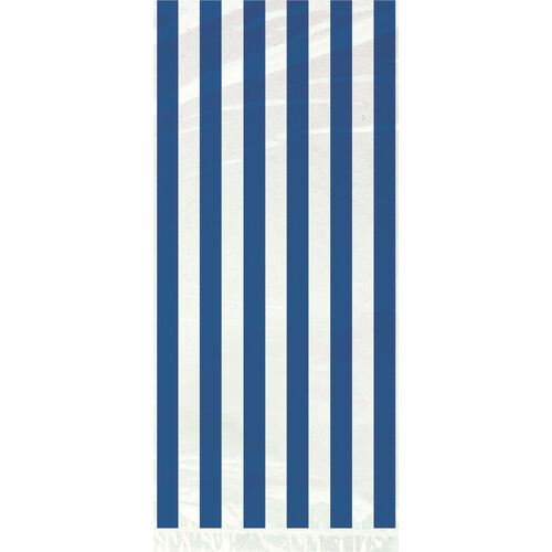 Stripes Royal Blue 20 Printed Cello Bags 28cm H x 13cm W