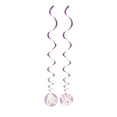 Bunny Hanging Swirl Decorations 3 Pack