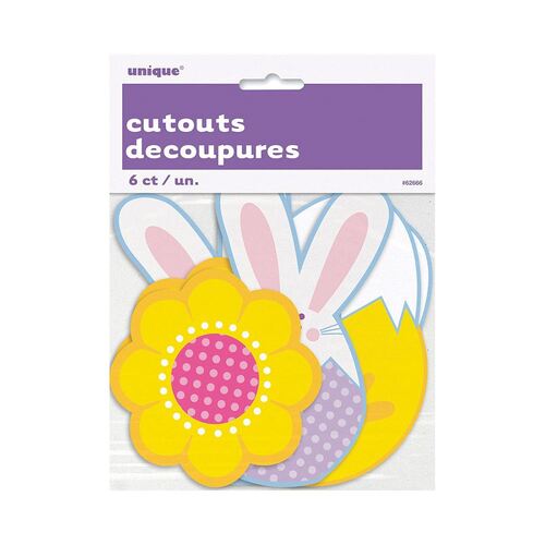 Bunny & Chick Mini Cutouts 6 Pack