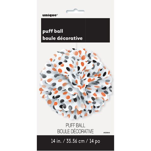 Puff Decor Black & Orange