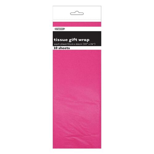 10 Tissue Sheets - Hot Pink