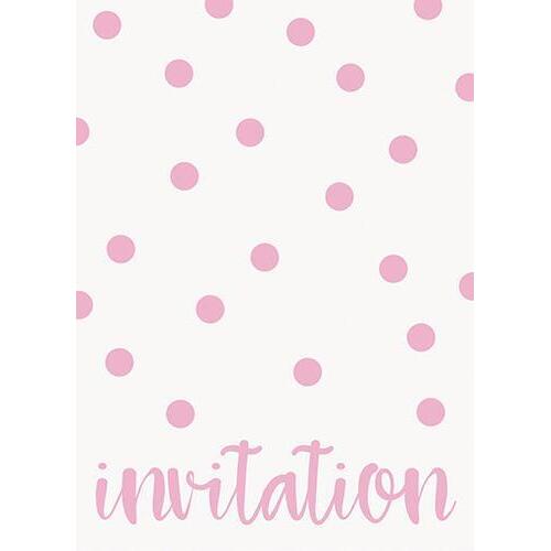 Pastel Pink Dots Invitations