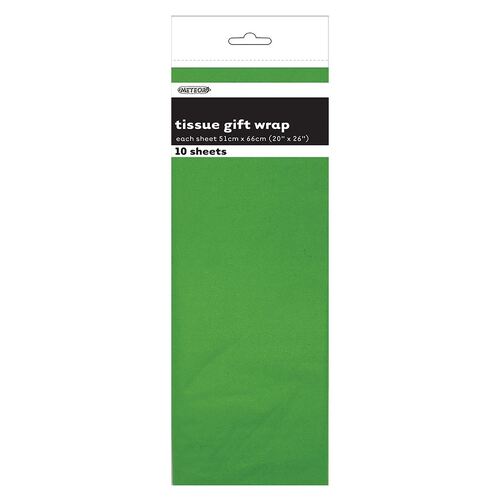 10 Tissue Sheets - Lime Green