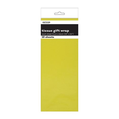 10 Tissue Sheets - Soft Yellow