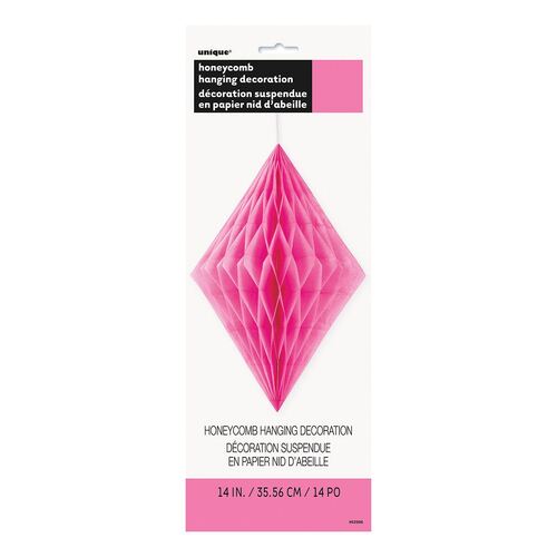 Honeycomb Diamond Deco Hot Pink