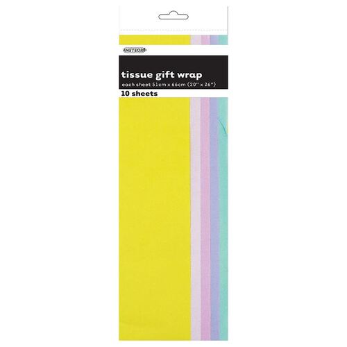 10 Tissue Sheets - Pastel Ast