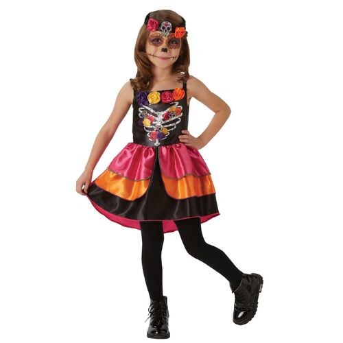 Sugar Skull Day Of The Dead Costume Child