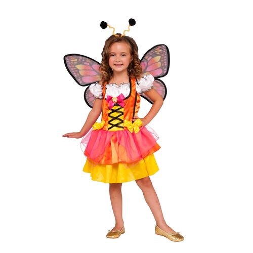 Glittery Orange Butterfly Costume Child