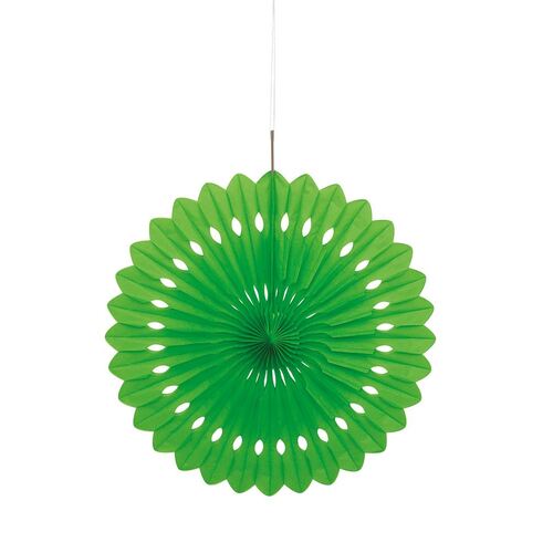 Decorative Fans Lime Green 15cm 3 Pack