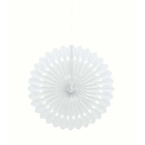 3 Decorative Fans 15cm - White