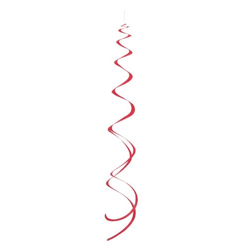 8 Hanging Swirls - Red