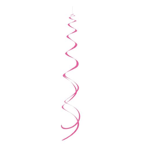 8 Hanging Swirls - Hot Pink