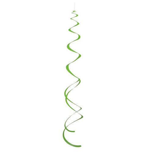 8 Hanging Swirls - Lime Green