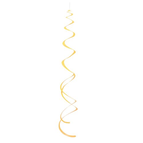 8 Hanging Swirls - Yellow