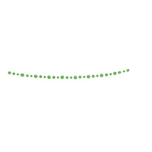 Dots Garland 9ft - Lime Green
