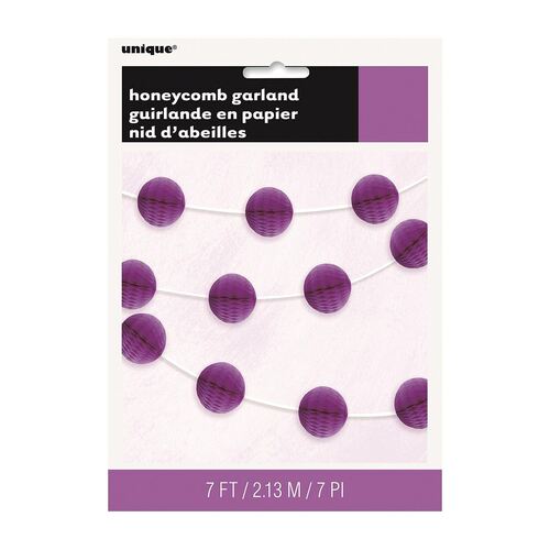 Honeycomb Ball Garland Pretty Purple