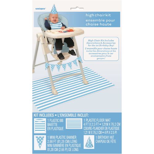 Dot&stripe Blue High Chair Kit