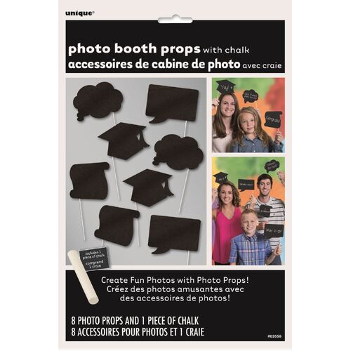 Graduation Selfie With Chalk Photo Props 8 Pack