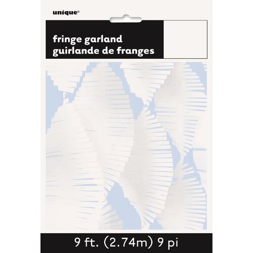 Fringe Garland 9' - White