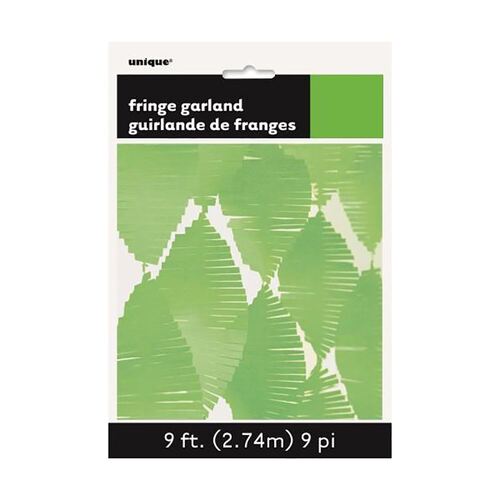 Fringe Garland 9' - Lime Green