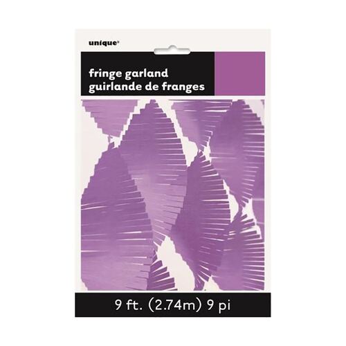 Fringe Garland 9' - Pretty Purple