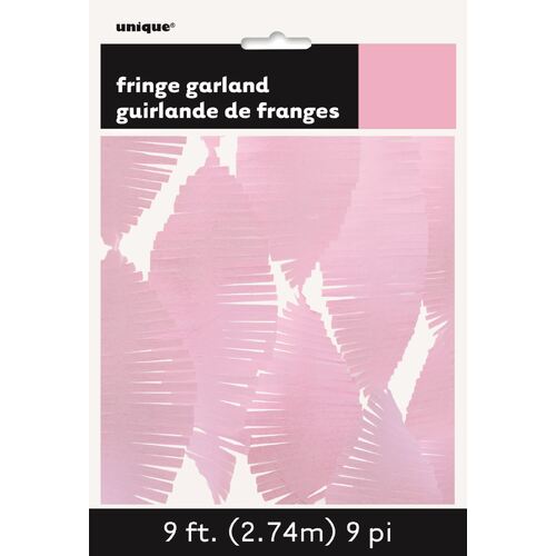 Fringe Garland 9' -Lovely Pinkely Pink