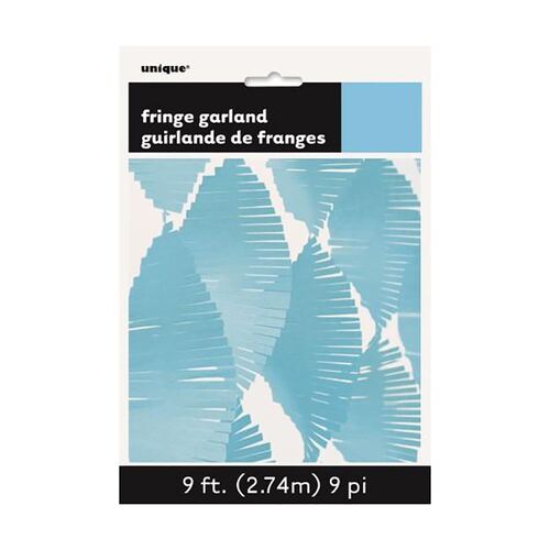 Fringe Garland 9' -Powder Blue