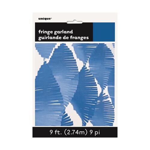 Fringe Garland 9' - Royal Blue