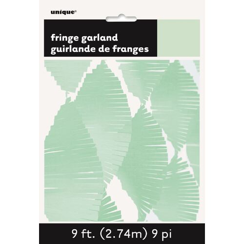 Fringe Garland 9' - Mint