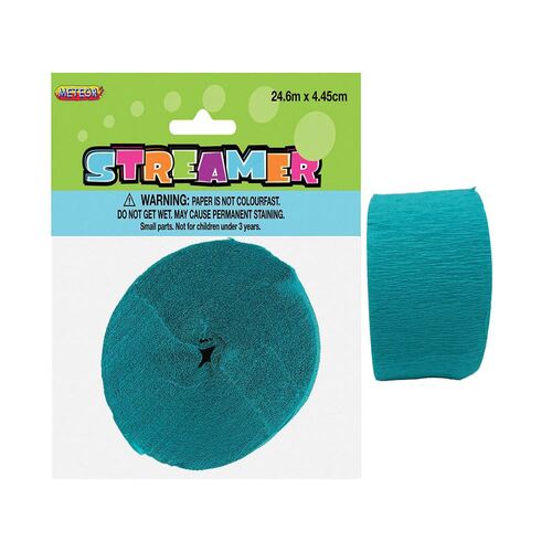 Crepe streamerCaribbean Teal