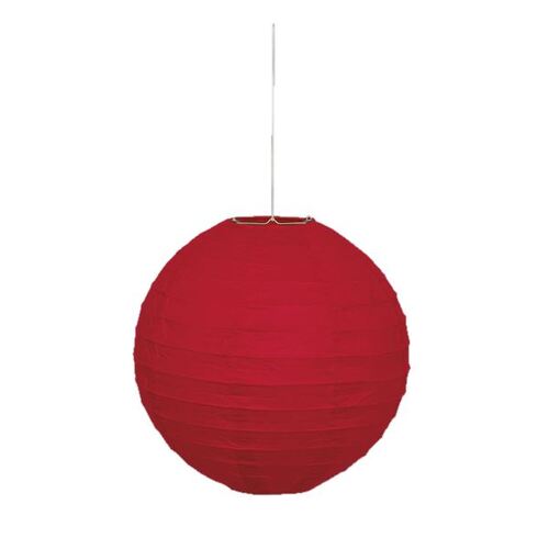 Round Lantern 25cm - Red
