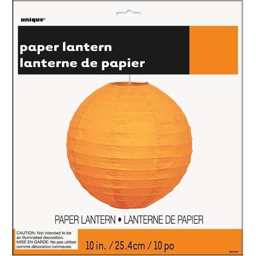 Round Paper Lantern Pumpkin Orange