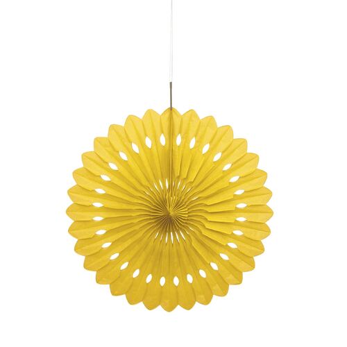 Decorative Fan 40cm - Yellow