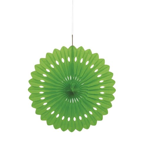 Decorative Fan Lime Green 40cm