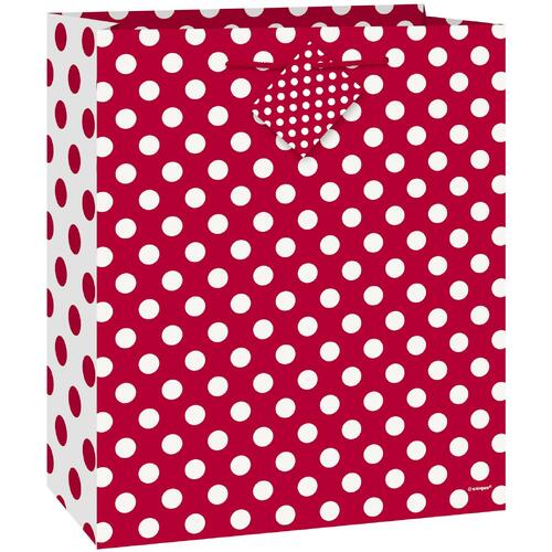 Dots Gift Bag Red Medium