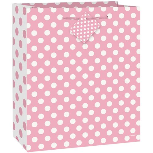 Dots Lovely Pink Gift Bag Large