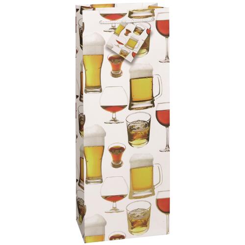 Gift Bag Cheers Gold Foil Wine