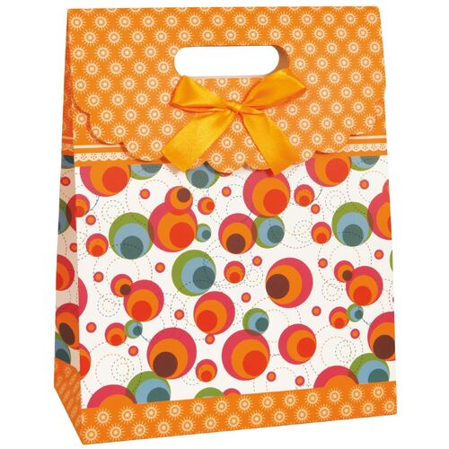 Orange Geo Purse Large Gift Bag