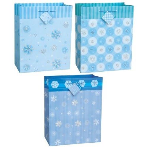 Gift Bag Glitter Snowflake Large