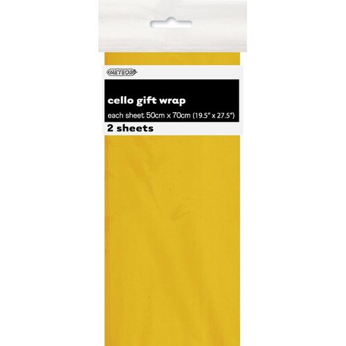 Cello Wrap Sheets 50cm X 70cm 2 Pack
