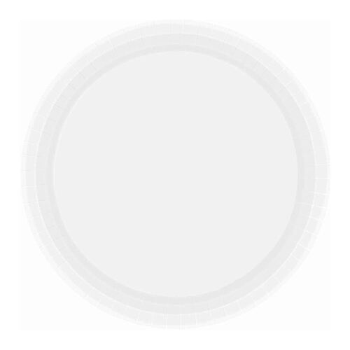 Paper Plates Round Frosty White 23cm 20 Pack