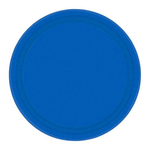 Paper Plates Round Bright Royal Blue 23cm 20 Pack