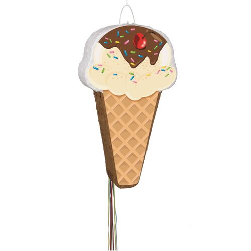 Ice Cream Cone Pull Pinata