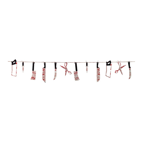 Bloody Weapons Hanging Garland Decoration Plastic