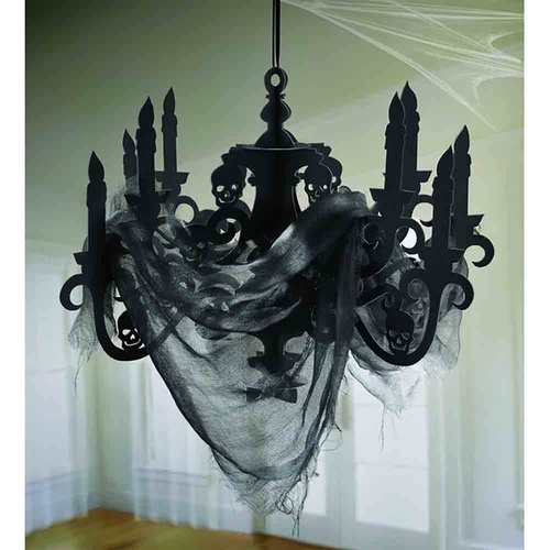 Haunted Mansion Cardboard Candelabra & Gauze Decoration