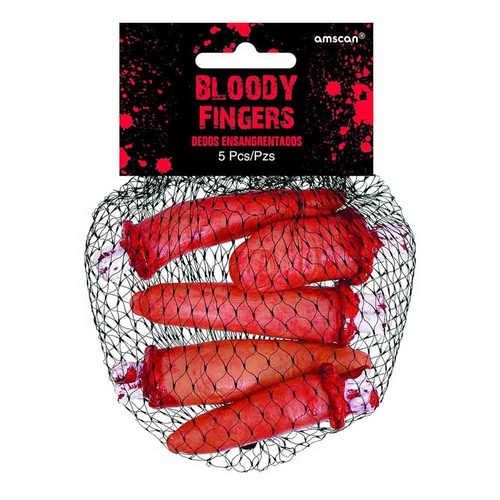 Asylum Bloody Fingers Decorations Plastic 5 Pack