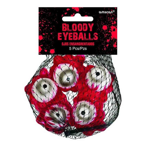 Asylum Bloody Eyeballs Decorations Plastic 5 Pack